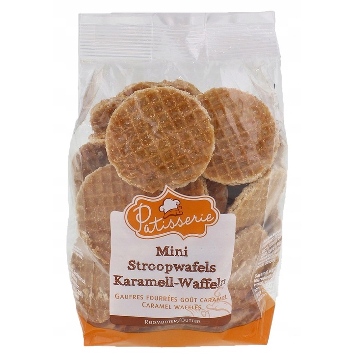 Mini Wafle Stroopwafe Holenderskie Z Karmelem G Shopee Polska