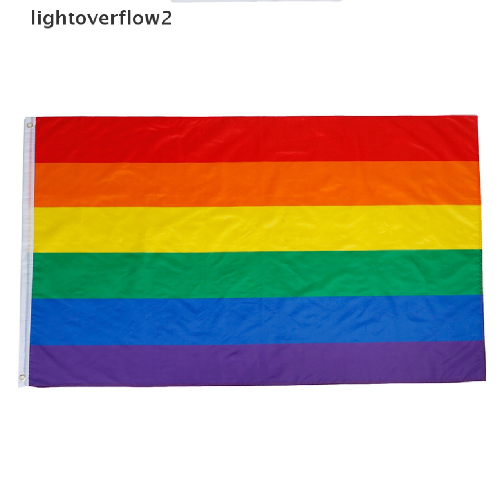 Lightoverflow2 Rainbow Flag Gay Pride Lesbian Banner Striped Event