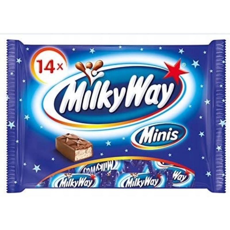 Milky Way Mini Baton Minis 14 sztuk Batoniki z białym nadzieniem oblane