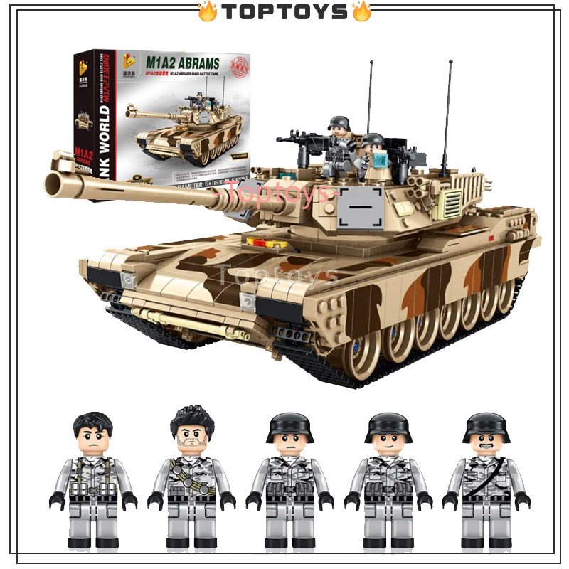 Toptoys 5 Minifigurek Konstrukcja Puzzle Klocki Wojskowe M1A2 Abrams