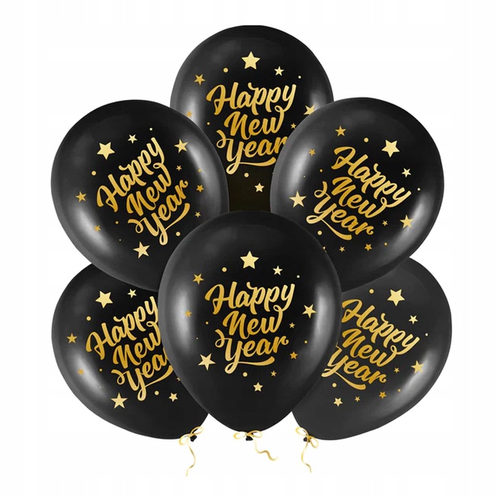 Balony Nowy Rok Sylwester Happy New Year Szt Shopee Polska