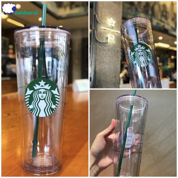 Reusable Transparent Starbucks Tumbler Color Changing Cold Cups Durian