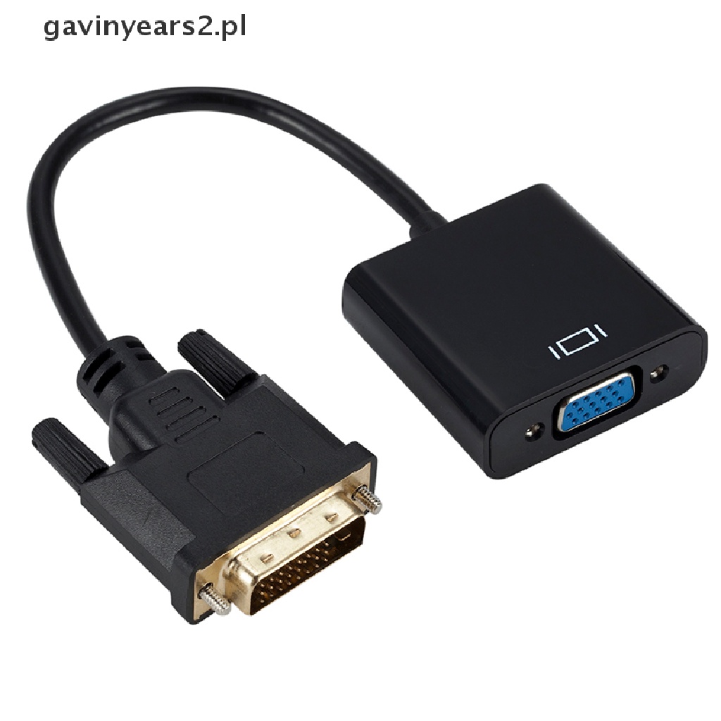 DVI to VGA Adapter Converter 1080P Active DVI-D to VGA Converter Digital Video Cable 24+1 Male to Female Supporting 60Hz and 3D for DVI Systems to Connect to VGA displays