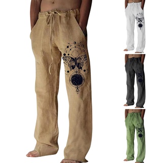 Moda Spodnie Spodnie lniane Elemente Clemente Lniane spodnie bia\u0142y W stylu casual 