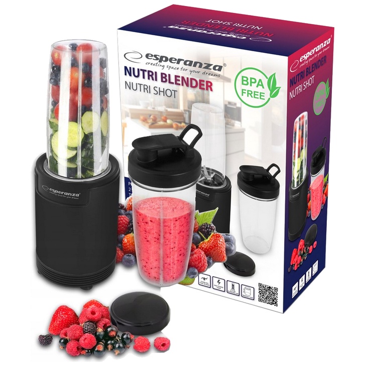 BLENDER KIELICHOWY do KOKTAJLI SMOOTHIE ESPERANZA NUTRI SHOT 6w1 Shopee Polska