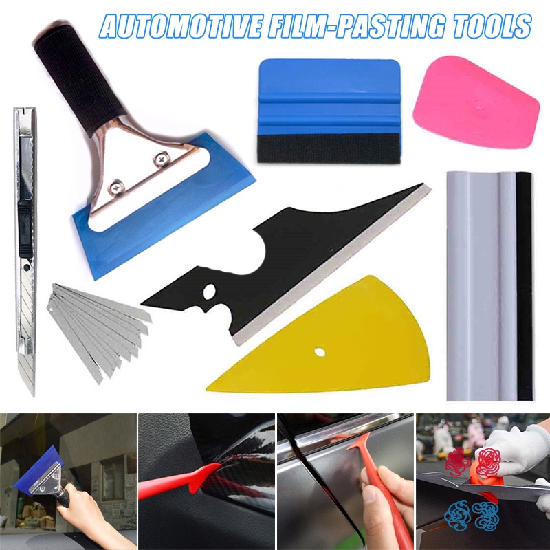 8 PCS Pro Car Window Tint Kits Wrapping Vinyl Tools Squeegee Scraper Applicator