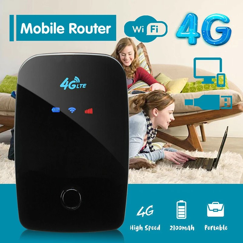 Przenośny Router bezprzewodowy 4G WIFI Karta SIM 150 Mb / s LTE Mobilny Broadband Hotspot