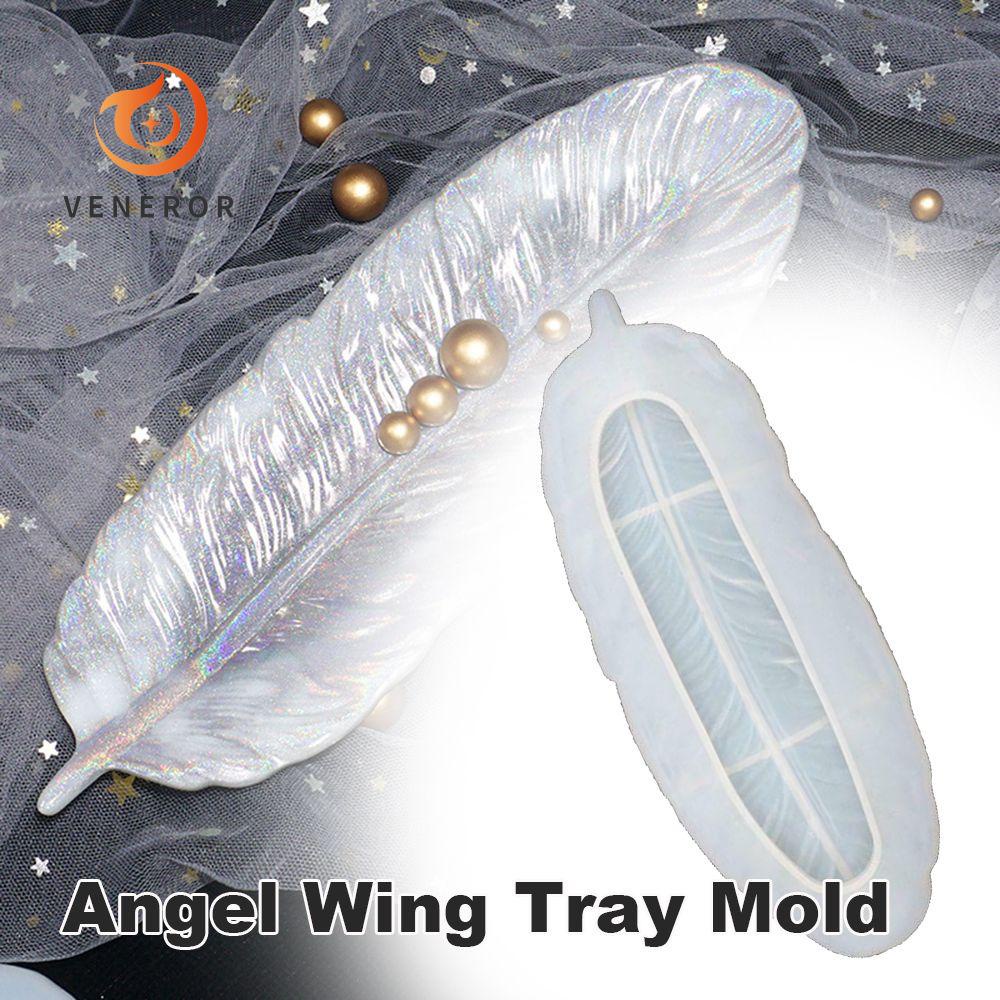 Jewelry Making Mould Epoxy Resin Casting Molds Coaster Mold Angel Wing Tray 