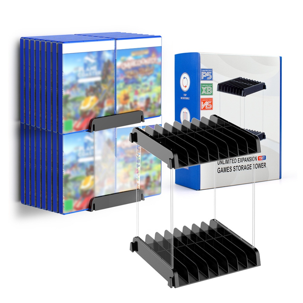 Game Card Case Storage Holder Bracket Double Layer CD-ROM Discs 