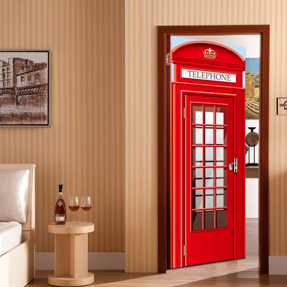 door-fridge-sticker-london-telephone-box-phone-booth-mural-decole-film