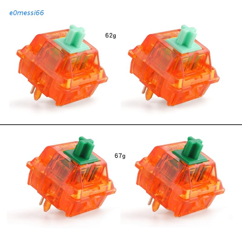 e0messi66 EQUALZ Tangerine V2 Switches 5 Pin 62g / 67g Linear Axis for