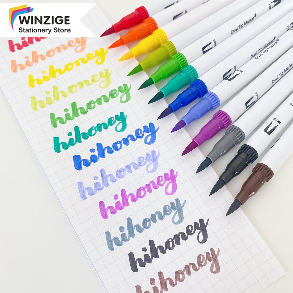 Winzige Dual Tip Brush Pen Coloring Brush pen Marker Pen Shopee Polska