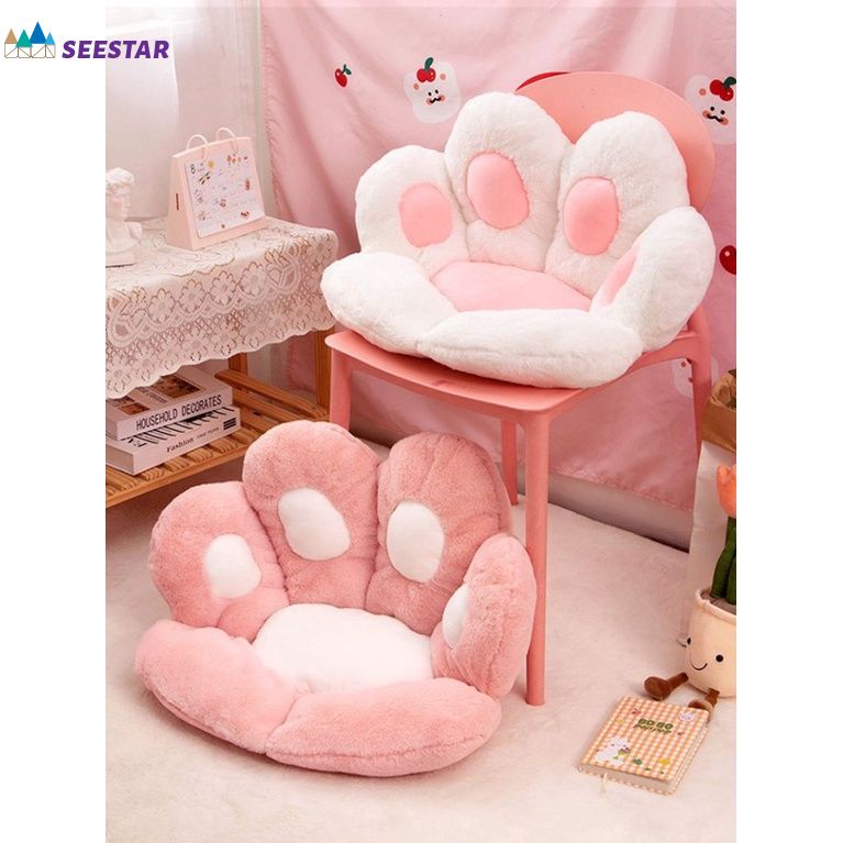 seestar Cat Paw Cushion Lazy Sofa Office Chair Cushion Bear Paw Warm