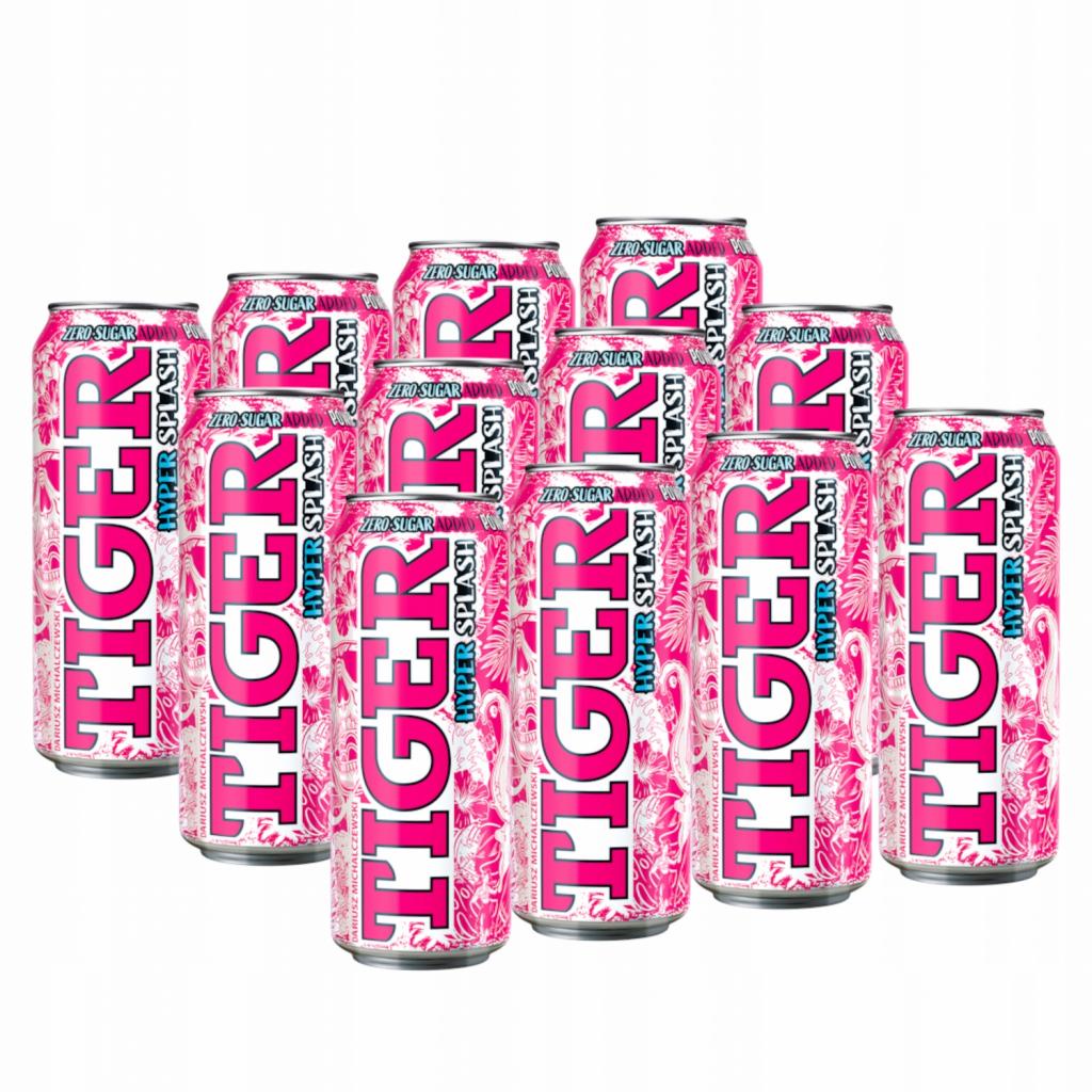 12x Tiger energy drink SPLASH EXOTIC PUNCH 500ml Shopee Polska