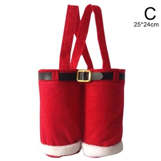 AVON Santa Pants Christmas Holiday Ornaments Felt Gift Bags for Mini Items,Candy 