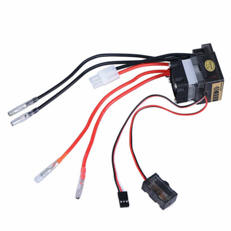 Double Way 320A ESC Brush Motor Speed Controller with Fan for RC Car Boat Models 