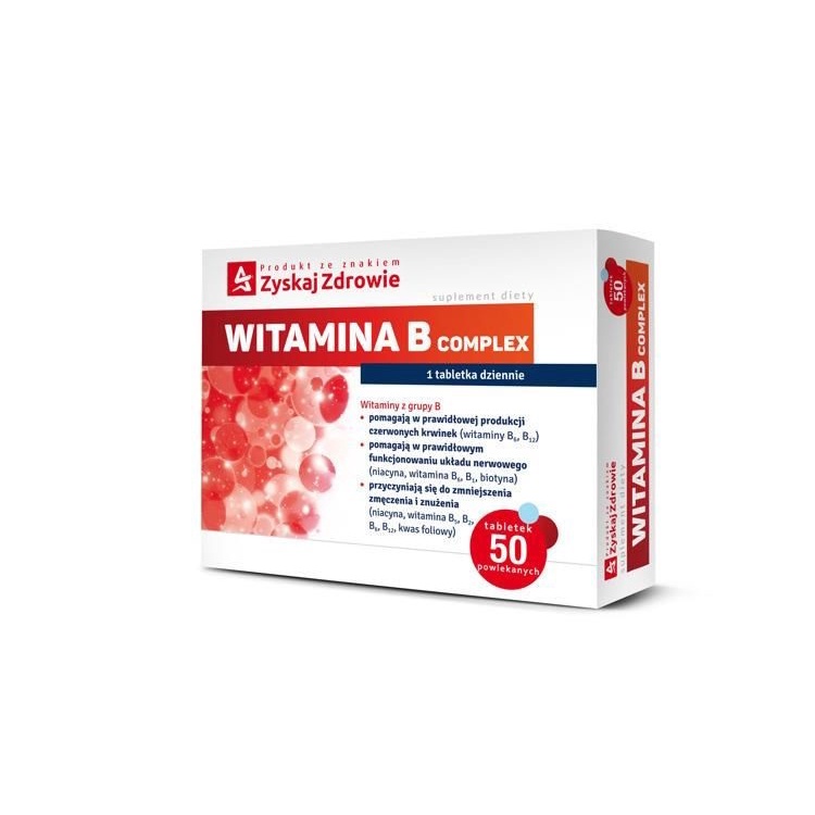 Witamina B Complex, Zyskaj Zdrowie, 50 Tabletek | Shopee Polska