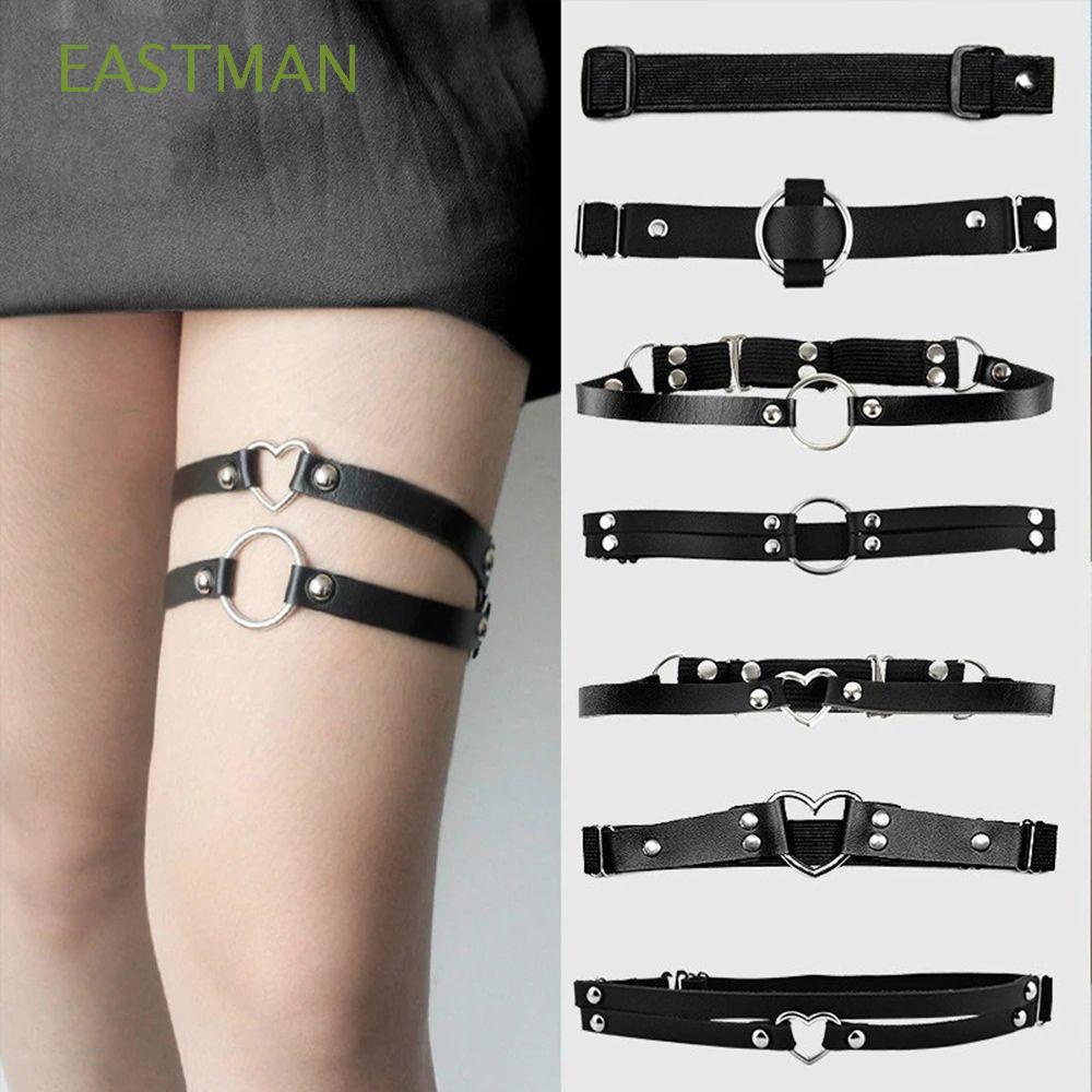 Eastman Sexy Leg Ring Pu Leather Lingerie Belt Garter Women Stockings Belt Elastic Punk Harness