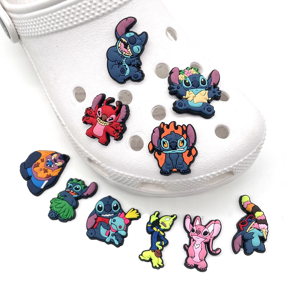 Stitch Cartoon Shoe Charms for Crocs, Shoe Decoration jibbitz Clog Pins