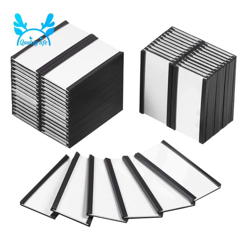 60 Pcs Magnetic Label Holders With, Plastic Label Holders For Metal Shelves