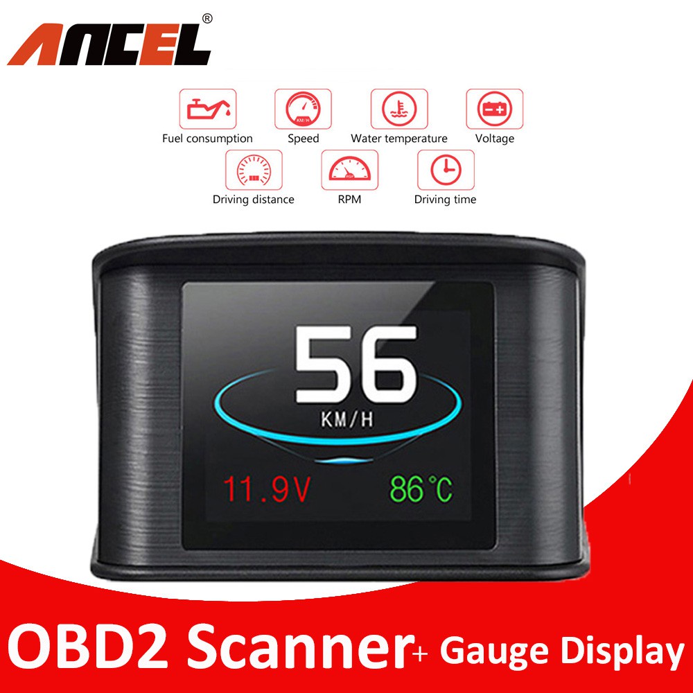 Wyswietlacz OBD HUD Ancel P10 OBD2 Head-up OBD2 Cyfrowy Automatyczny ...