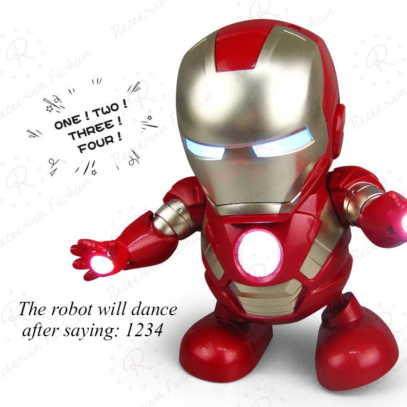 Avenger Iron Man Smart Dance Robot Super Hero Zabawki Elektroniczne Ze Swiatlem Muzycznym Na Prezenty Dla Chlopcow Shopee Polska