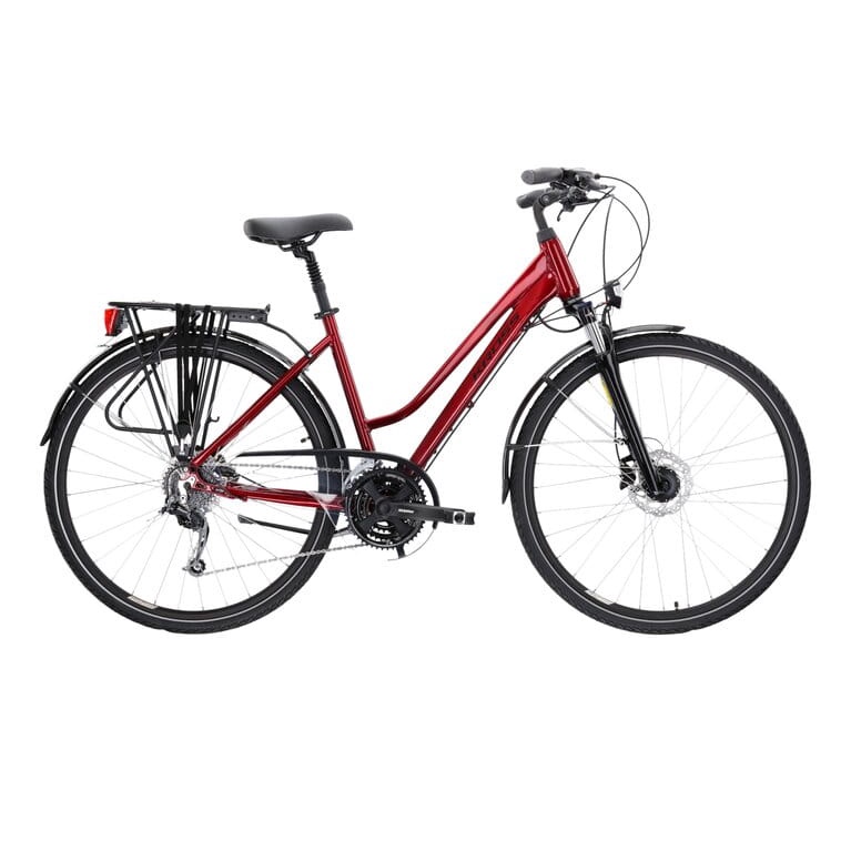 Rower trekingowy damski 28 Kross TRANS 5.0 rubinowoczarny RAMA L (19) 2022 Shopee Polska