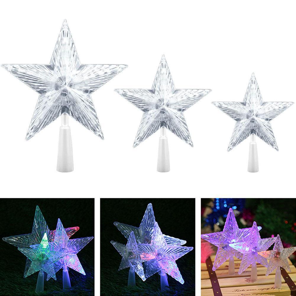 Kasco 24cm Battery Operated Colour Changing Tree Top Star