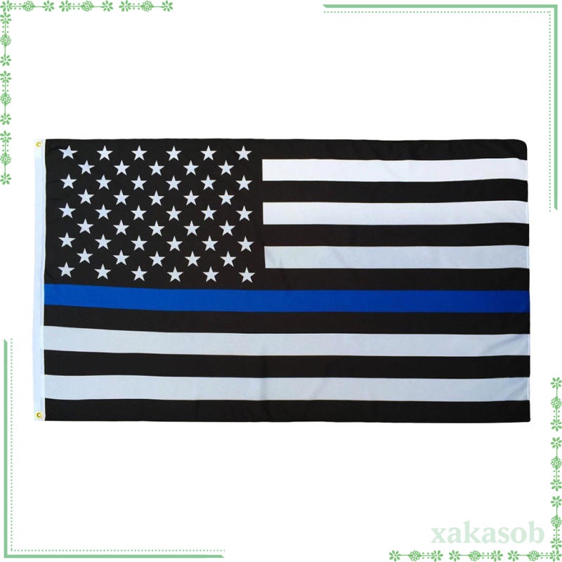 90 X 150 Cm Policja USA Cienka Niebieska Linia Flaga Pamici Przelotki 
