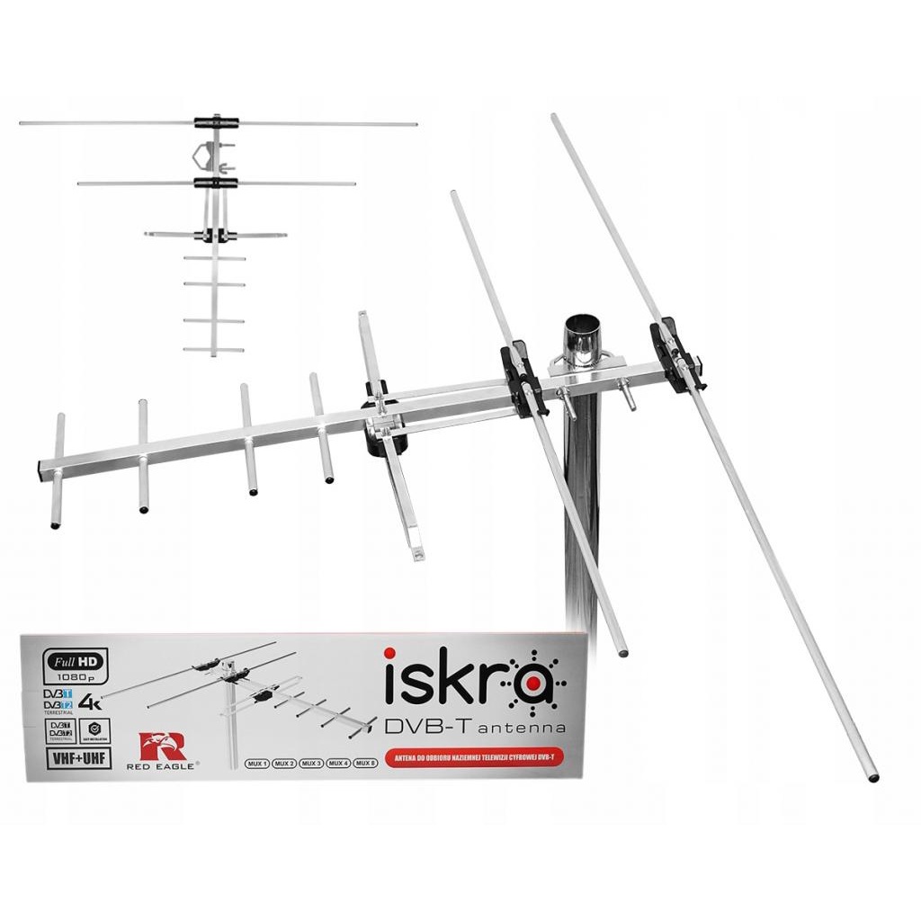 ANTENA DVB-T DVB-T2 FULL HD ISKRA VHF UHF MUX8 | Shopee Polska
