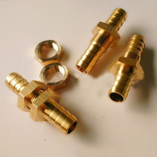 Brass Bulkhead Fitting Barb Hose Tube Connector Fuel H5E9 K3U0 X4B5 Air ...