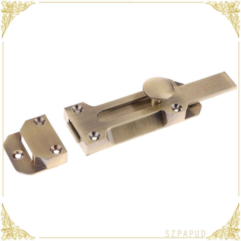 Brass Door Slide Latch Lock Bolt Lever Barrel Indoor Gate Safety Door