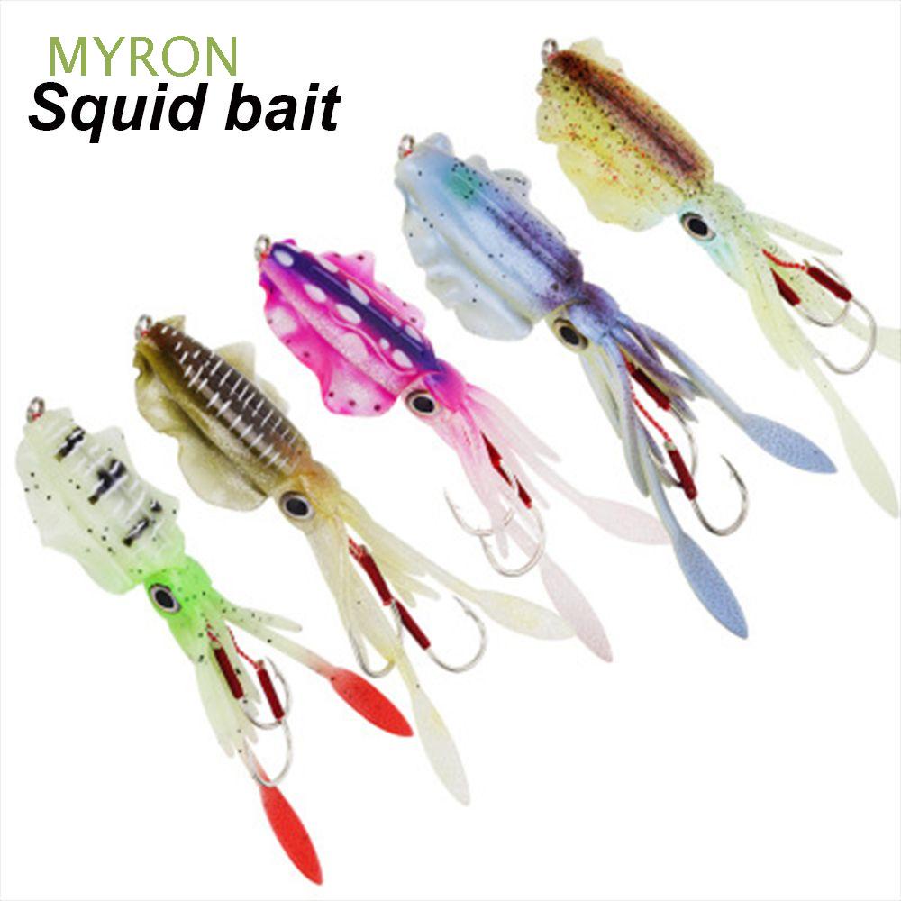 Silicone Fishing Tackle Squid Skirt Lure long tail Saltwater Octopus Bait hook