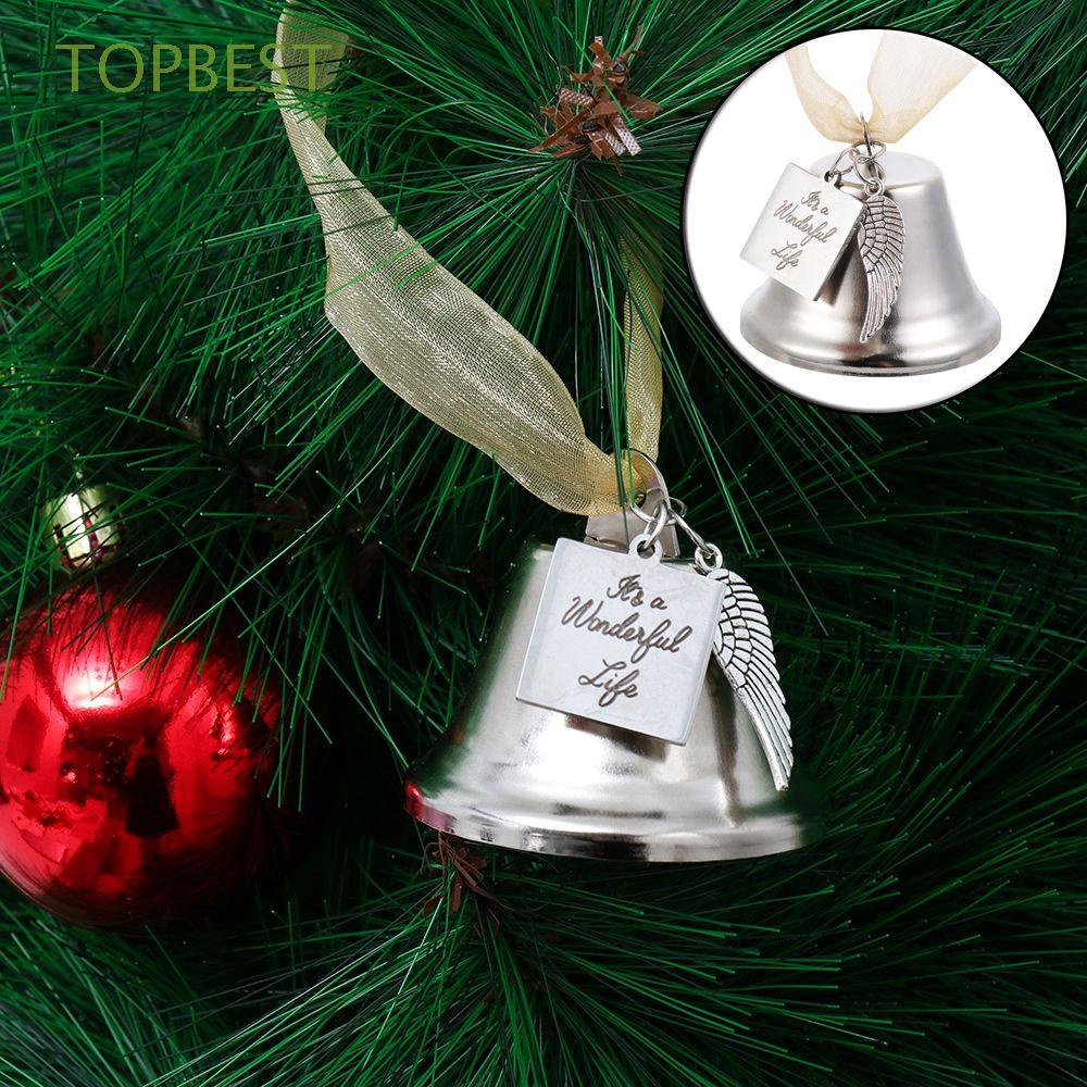 Memorial Gift Its A Wonderful Life Bell Ornament W// Ribbon Christmas Bell Ornament with Angel Wings Charm