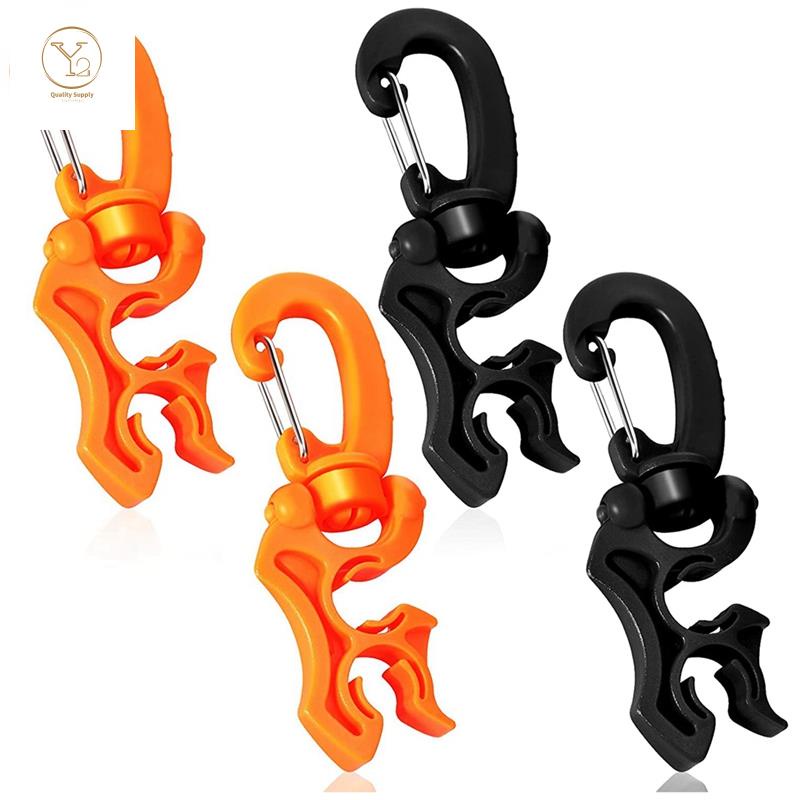 4 Pieces Scuba Hose Holders Diving Hose Holder Clips Double BCD Dive Hose Holders with Clip