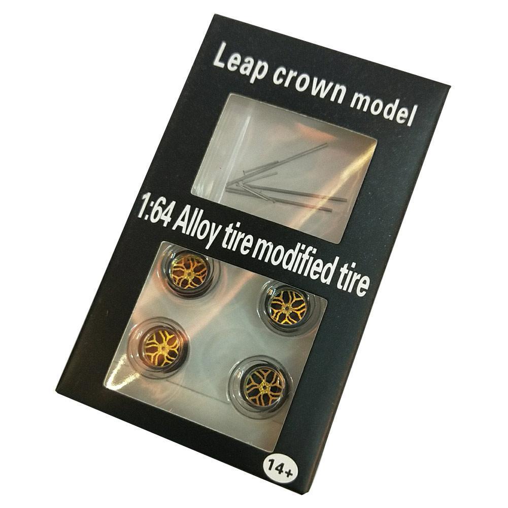 1/64 Scale Rubber Tires Alloy Wheels Custom Hot Wheels Tire 2022 Modified Y8Y1 S3E3 U2D7