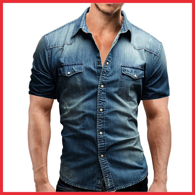 Topshop Moto Jeansowa koszula niebieski W stylu casual Moda Koszule Jeansowe koszule 