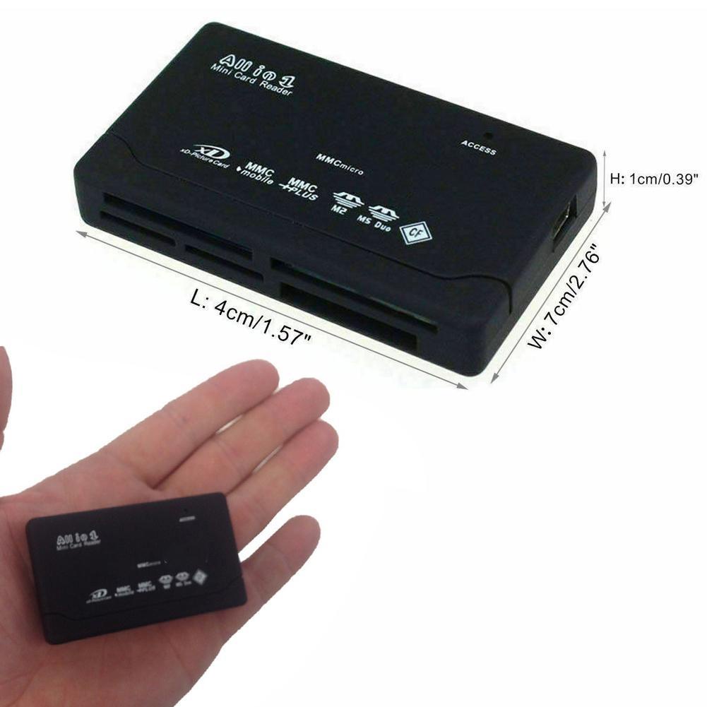 USB 2.0 All in 1 External Memory Card Reader SD SDHC Mini Micro M2 MMC XD CF MS