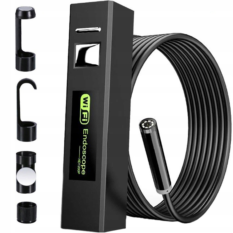 ENDOSKOP KAMERA INSPEKCYJNA WIFI USB FHD 1200p 8mm MINI KAMERKA WIFI