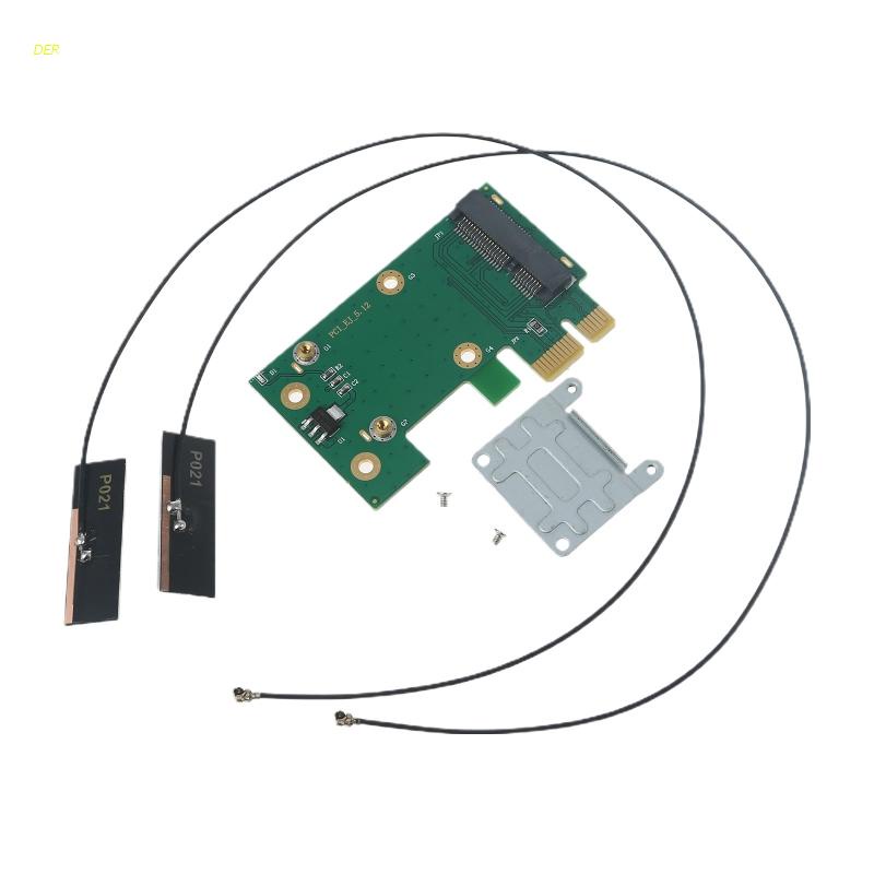 Bezprzewodowa karta sieciowa Wi-Fi DER Mini PCI-E do PCI-E 1X Adapter ...