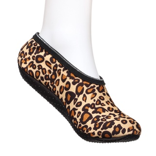 Thicken Leopard Bed Sock Thermal Warm Non Slip Elastic Floor Socks Slipper 