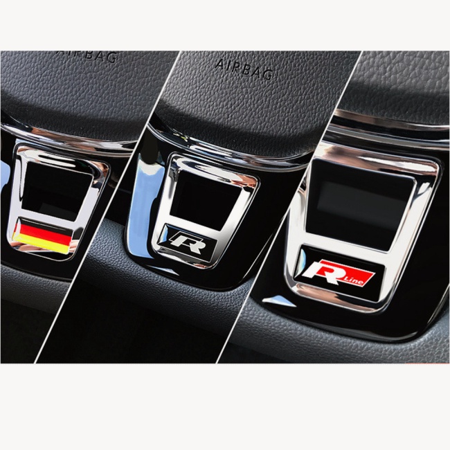 LT Popular Yinrti100 Car Steering Wheel Trim R Line Emblem Sticker For ...