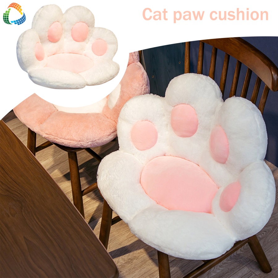 Cat Paw Seat Cushion For Office Chair White Soft Cozy Chair Cushions Relieves Back And Tailbone Pain Relief Lazy Sofa Office Chair Cushion 