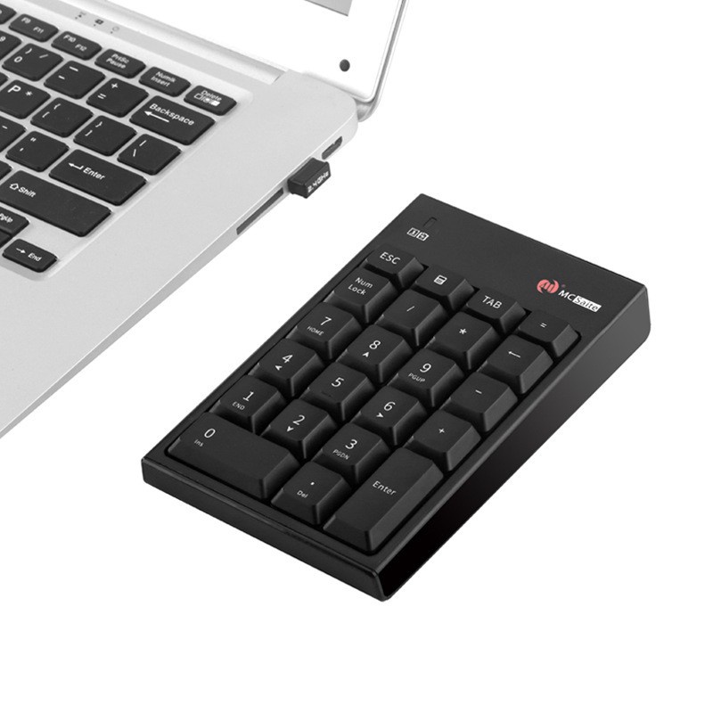 Wireless numeric keypad 22key with ESC calculator TAB = function key
