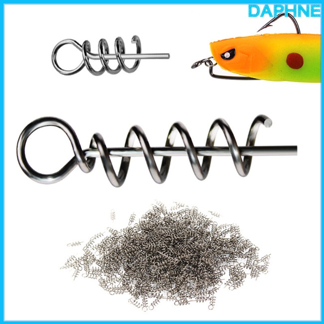 50pcs Fishing Lures Hook Pins Spring Fixed Latch Needle Tackle Crank Lock Useful