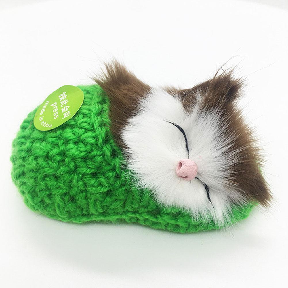 Cute Slipper Kitten Soft Plush Doll Toys w/Sound Stuffed Animal Baby Kids Gift 