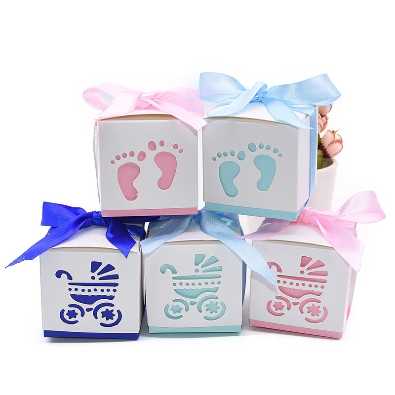 Baby Feet Candy Box Urodziny Pierwsza Komunia Dziewczyna Chłopiec Baby
