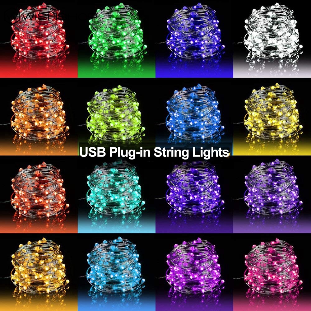 Perfect Holiday 10-100 LED 1M-10M Battery Operated String Lights Fairy Wedding 