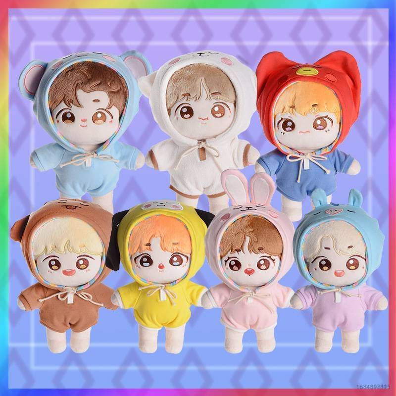 New 20cm KPOP BTS BT21 Idol Plush Doll Stuffed Toys For Kids Birthday