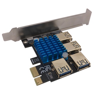 Pcie 1 To 4 Riser Card Pci E 1x To 4 Riser Usb 3 0 5gb Multiplier Hub Pci Express X16 Riser For Video Card For Btc Miner Mining Top1shop2 Shopee Polska